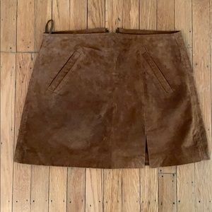 Brown suede skirt. Worn once!
